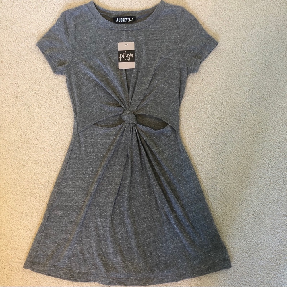 Grey Cut-Out Dress